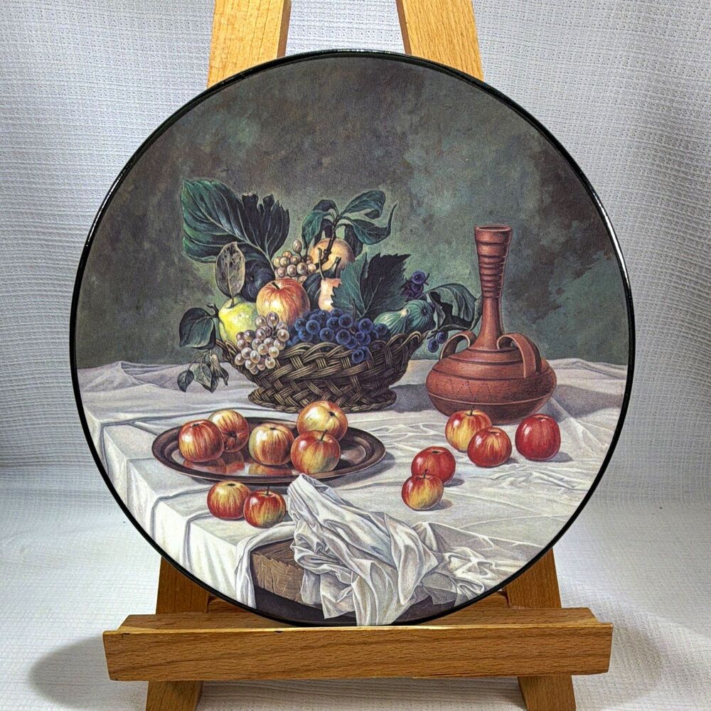 Vintage Ceraplat Spain 7.5" Still Life Fruit Wall Collector Plate Bodegón Art